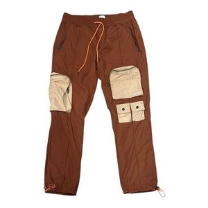 EPTM Brown Nylon Feel Cargo Pants XXL